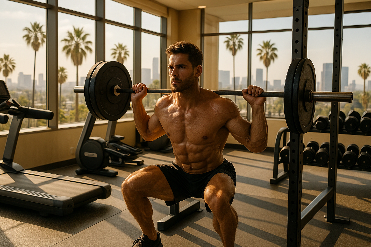 Best Hotel Gyms in Los Angeles With Olympic Barbells and Racks